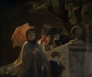 Gartenspaziergang In Rom by Cesare Dies