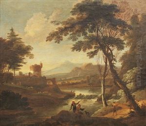 Landscape With River And A Castle In The Back