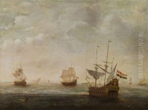 Seestuck Mit Einer Fregatte Der Provinz Zeeland by Jeronymus Van Diest