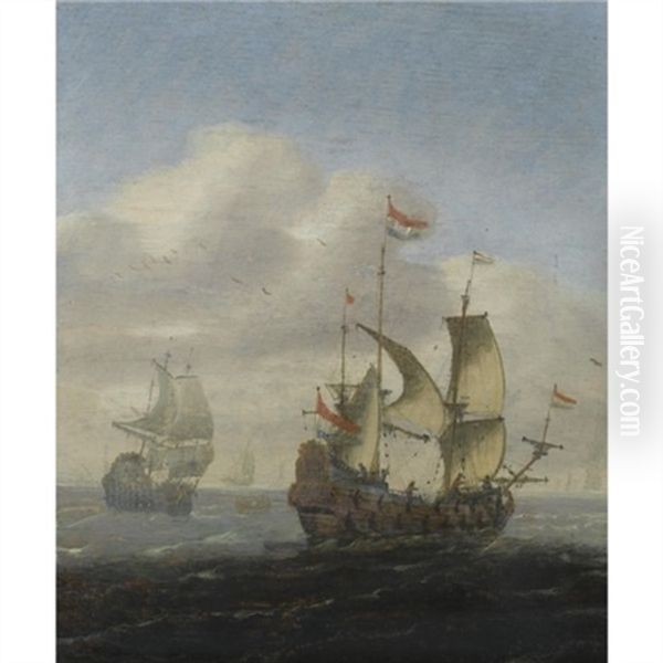 A Seascape With Dutch Frigates - view 1