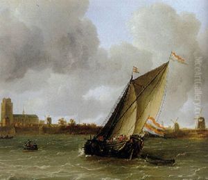 Dutch Shipping Off Dordrecht