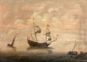 Navires Hollandais Pres D'une Cote Navires Hollandais Pres D'une Cote