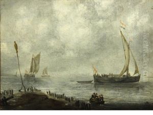 Shipping Off The Coast by Willem van Diest