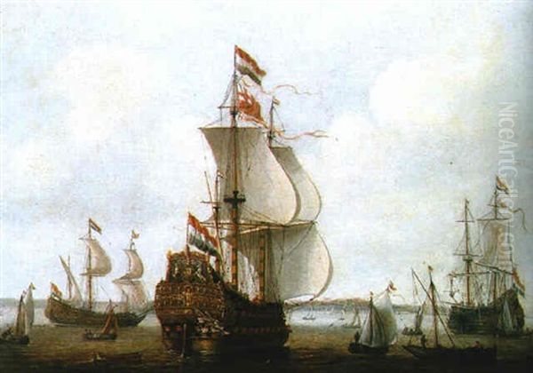 The Royal Charles, Captured By Admiral De Ruyter From The River Medway On June 11th, 1667, Being Escorted By Dutch Warships In To The Maas Estuary - view 1