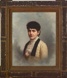 Portrait Of Woman Wearing An Ivory Dress