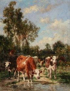 Cows Watering by Marie Dieterle