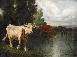 Cows Watering by Marie Dieterle