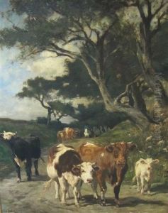 Cattle On A Track