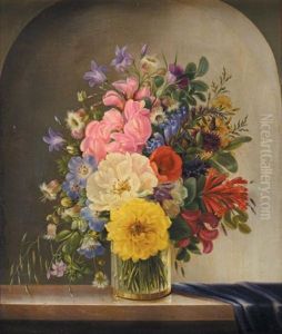 Bouquet Printanier Sur Un Entablement by Adelheid Dietrich