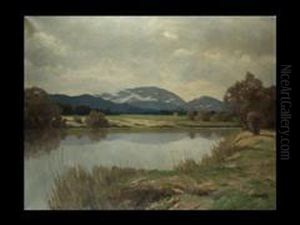 Blick Auf Gebirgslandschaft by Carl Oskar Arends