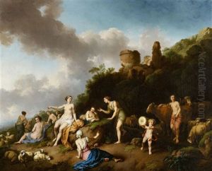 Landschaft Mit Diana Und Ihren Nymphen by Christian Wilhelm Ernst Dietrich
