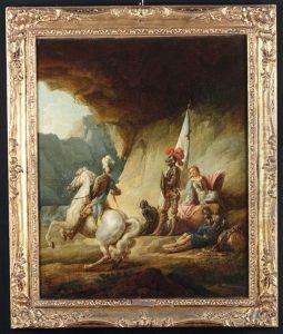Cavalieri Allinterno Di Una Grotta by Christian Wilhelm Ernst Dietrich