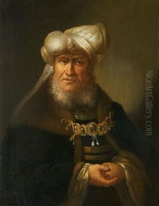 Two Tronjes In The Manner Of Rembrandt: Port by Christian Wilhelm Ernst Dietrich