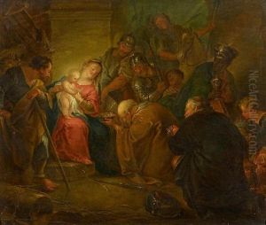Die Anbetung Der Konige by Christian Wilhelm Ernst Dietrich
