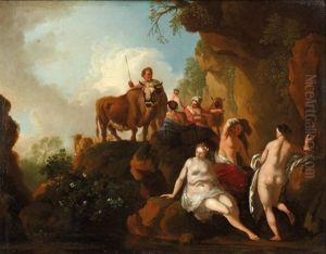 Baigneuses Et Paysans Baigneuses Et Paysans