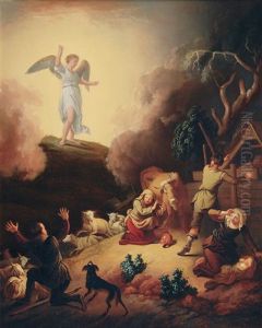 The Annunciation To The Shepherds by Christian Wilhelm Ernst Dietrich