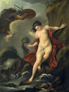 Perseus Und Andromeda by Christian Wilhelm Ernst Dietrich