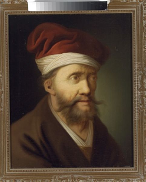 Ein Bartiger Mann Mit Roter Turbanartiger Mutze - view 1