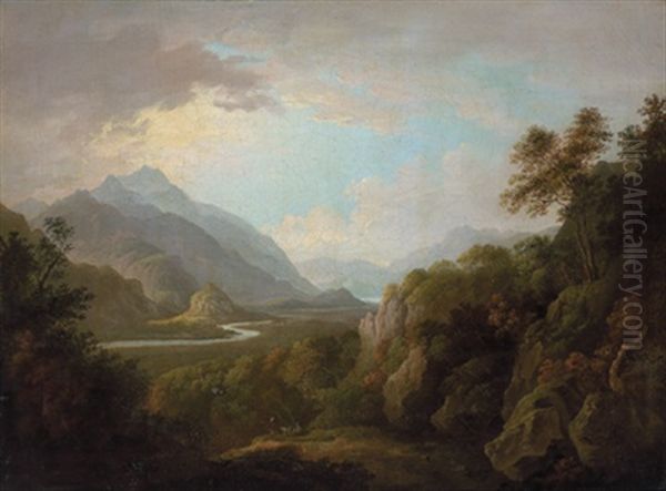 Bergige Flusslandschaft - view 1