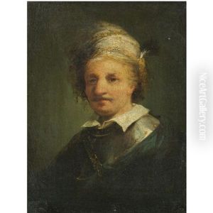 Portrait Of A Gentleman Wearing Armour, A Green Velvet Cloak And A Turban