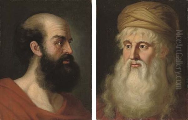 Head Of An Old Man In A Turban (+ Head Of A Man; Pair) - view 1