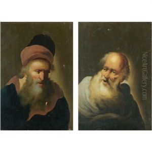 Tronies Of Elderly Gentlemen In Oriental Dress (pair) Tronies Of Elderly Gentlemen In Oriental Dress (pair)