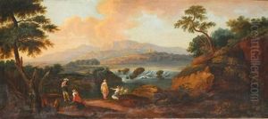 Bei Dresden - Landschaft Mit Figurenstaffage