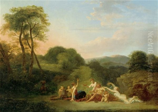 Bacchanal In Einer Bewaldeten Landschaft - view 1