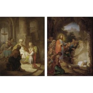 The Raising Of Lazarus (+ Christ Amongst The Doctors; Pair) by Christian Wilhelm Ernst Dietrich