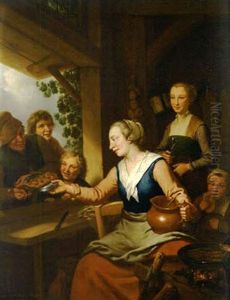 La Marchande De Gaufres by Christian Wilhelm Ernst Dietrich