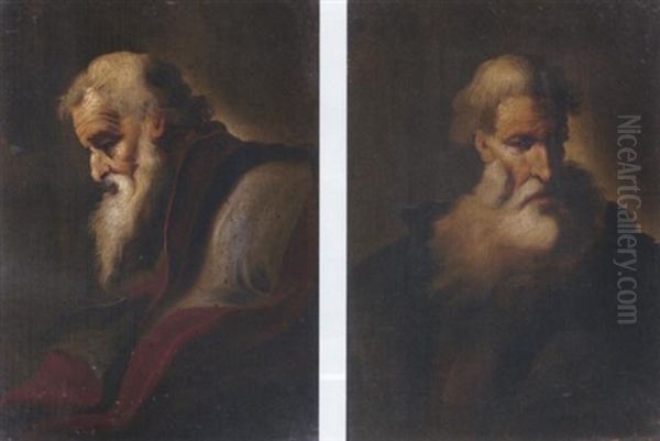 A Male Saint In A Red Drapery - view 1