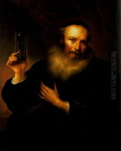 A Philosopher Holding An Hourglass