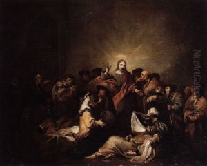 Christ Healing The Sick by Christian Wilhelm Ernst Dietrich
