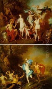The Judgement Of Paris by Christian Wilhelm Ernst Dietrich