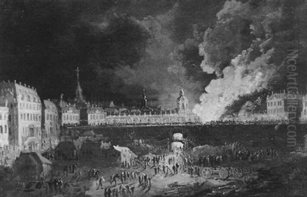Eine Feuersbrunst Im Dresdener Zwinger - view 1
