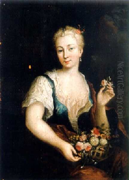 Portrait Of A Woman, As Flora, Seated - view 1