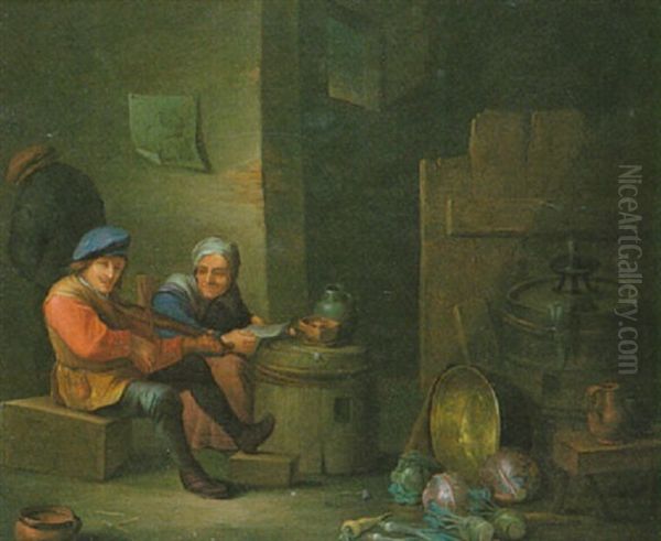 Interieur De Cuisine Avec Musicien - view 1