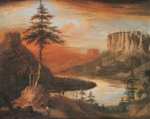 Vue De La Forteresse De Koenigstein by Christian Wilhelm Ernst Dietrich