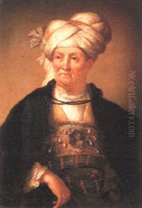 Portrait Of An Oriental Gentleman Wearing Turban by Christian Wilhelm Ernst Dietrich