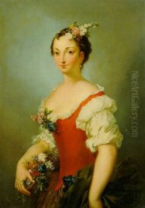 Portrait Of A Lady, Three-quarter Length As Flora