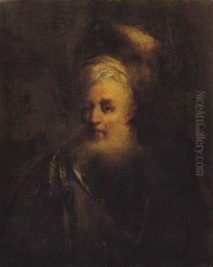 Bildnis Eines Bartigen Mannes In Orientalischer Tracht by Christian Wilhelm Ernst Dietrich
