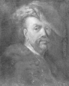 Portrait Of A Man Wearing A Fur-trimmed Hat And Pearl Earring