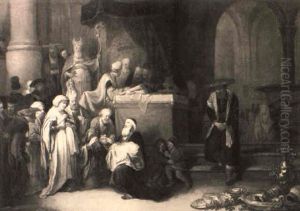 The Presentation In The Temple by Christian Wilhelm Ernst Dietrich