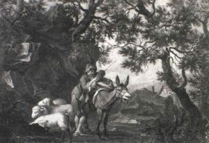 A Shepherd Boy With A Donkey In A Wood