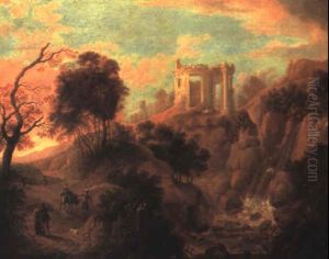 R"mische Landschaft Bei Tivoli Mit Sibyllentempel