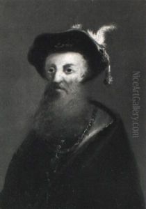 Bildnis Eines Mannes Mit Federbarett Und Einer Goldenen Kette Mit Medaillon