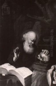 A Hermit In A Cave by Christian Wilhelm Ernst Dietrich