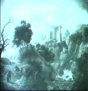Sudliche Berglandschaft Mit Einer Tempelruine