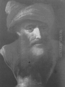 The Head Of A Bearded Old Man, In A Turban by Christian Wilhelm Ernst Dietrich