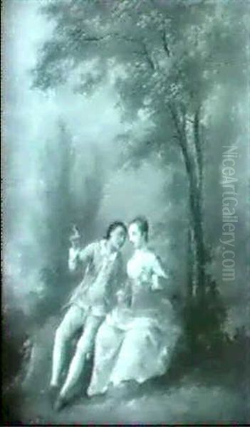 Scene Galante Dans Un Paysage - view 1